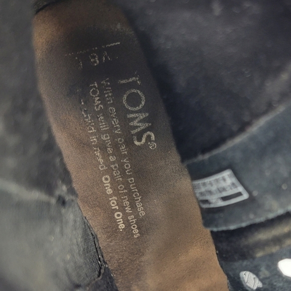 Toms Black Majorca Basketweave Women's  8 1/2 Peep Toe Boot - Picture 12 of 12